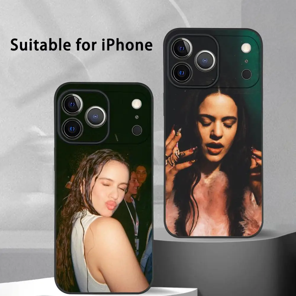

R-Rosalia Singer Phone Case For IPhone 17 16 15 14 13 12 11 Pro Max Plus Mini Black Frosted Soft Shell Funda