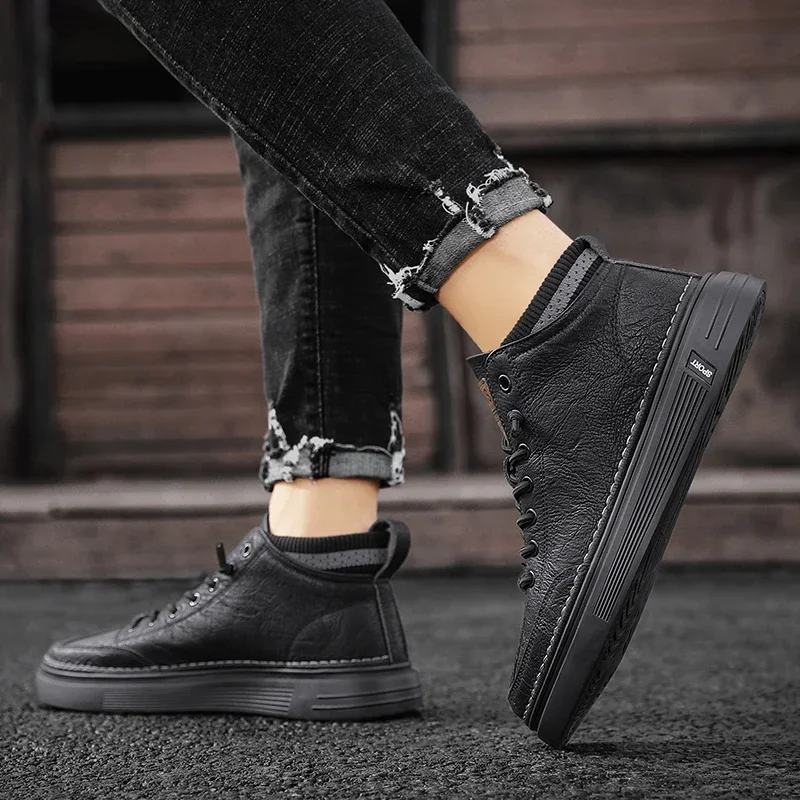 أحذية Fipatbu الجلدية للرجال: أحذية رياضية لزيادة الارتفاع مع نعال مخفية مقاس 2.36 بوصة - نمط فستان كاجوال عالي الجودة #5