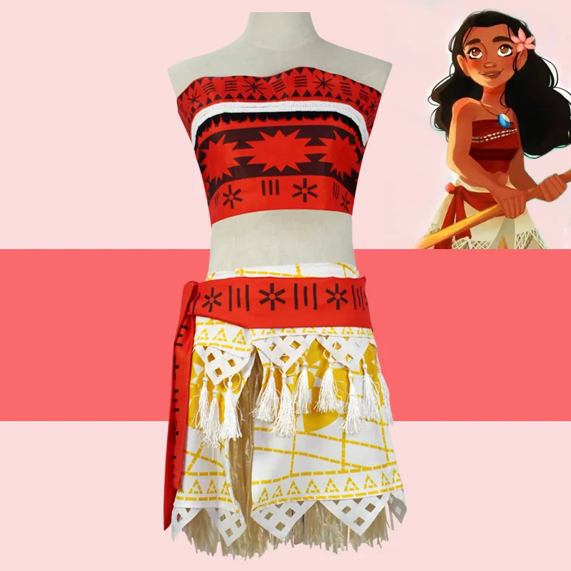 Moana Cosplay Maui Children's Clothes Princess Costume Oceanic Adventure