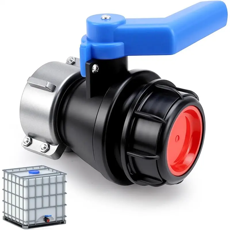 IBC Tank Adapter Accessory IBC Adapter Ball Valve 60 Mm To 62 Mm Stopcock, For Rainwater Tank, Container, Rain Butt