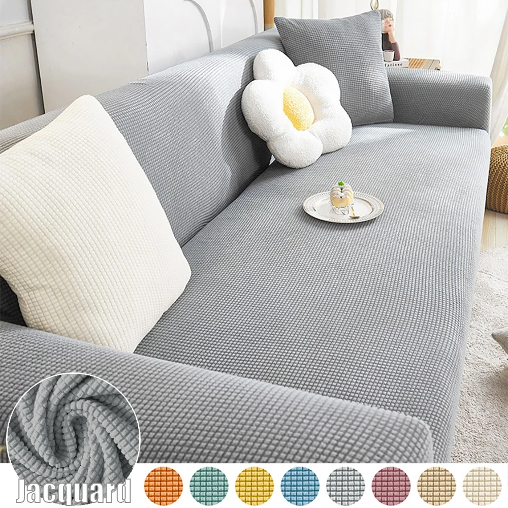 

Jacquard Elastic Sofa Cover Home Decor Strech Couch Case for Living Room Full Coverage Armchair Corner Slipcover S/M/L/XL Size