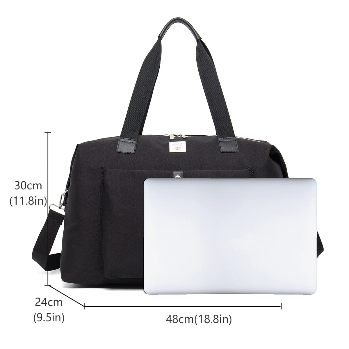 Lequeen-Bolsa de maternidad para Hospital, bolso de gran capacidad, impermeable, negro, almacenamiento de pañales, organizador de artículos de bebé,