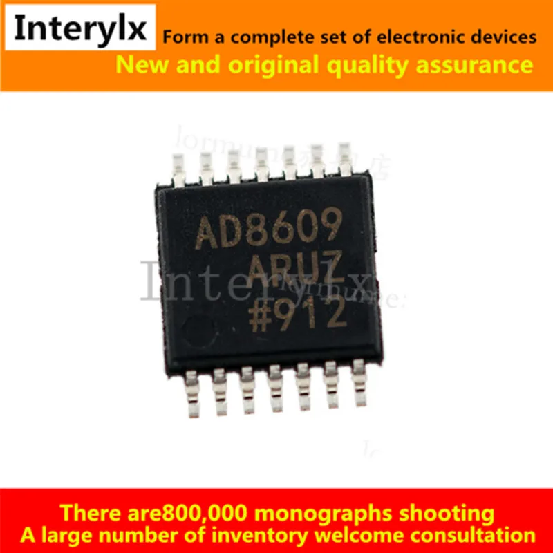 5Pcs/Lot AD8609ARUZ-REEL AD8609ARUZ AD8609ARU AD8609AR AD8609A AD8609 IC CMOS 4 CIRCUIT 14TSSOP Chip