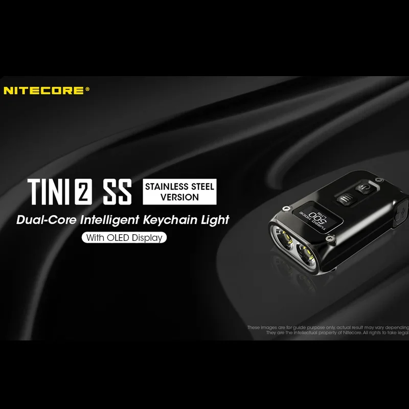 NITECORE TINI2 SS 500Lumens Type-C Rechargeable  Keychain Light Titanium Alloy LED Flashlight