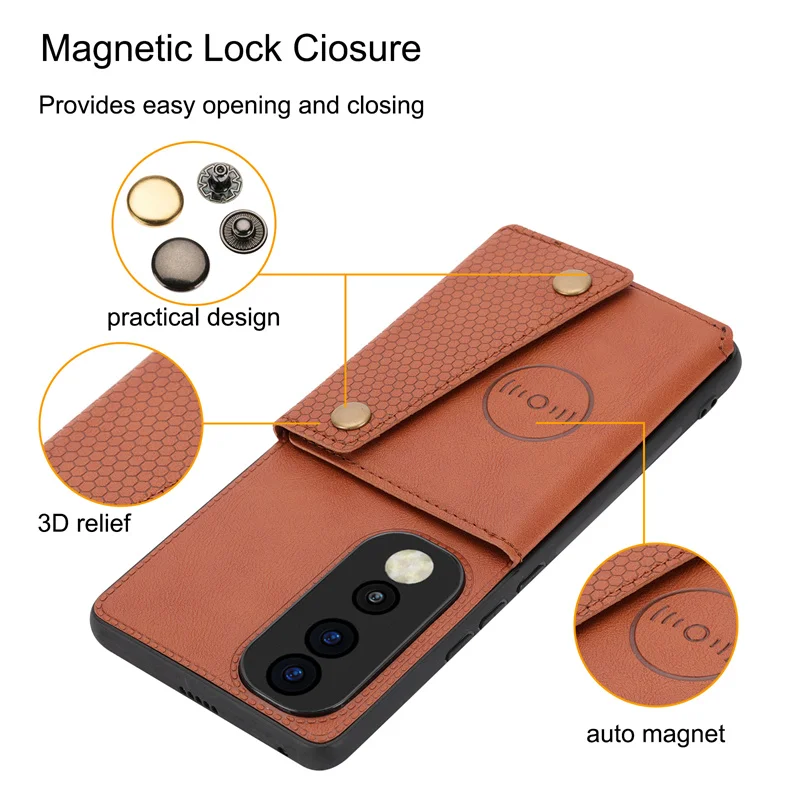 For Honor 90 5G Case Shockproof Leather Wallet Phone Cases For Honor 90 Pro 90Pro Honor90 Magnetic Holder Card Slots Back Cover