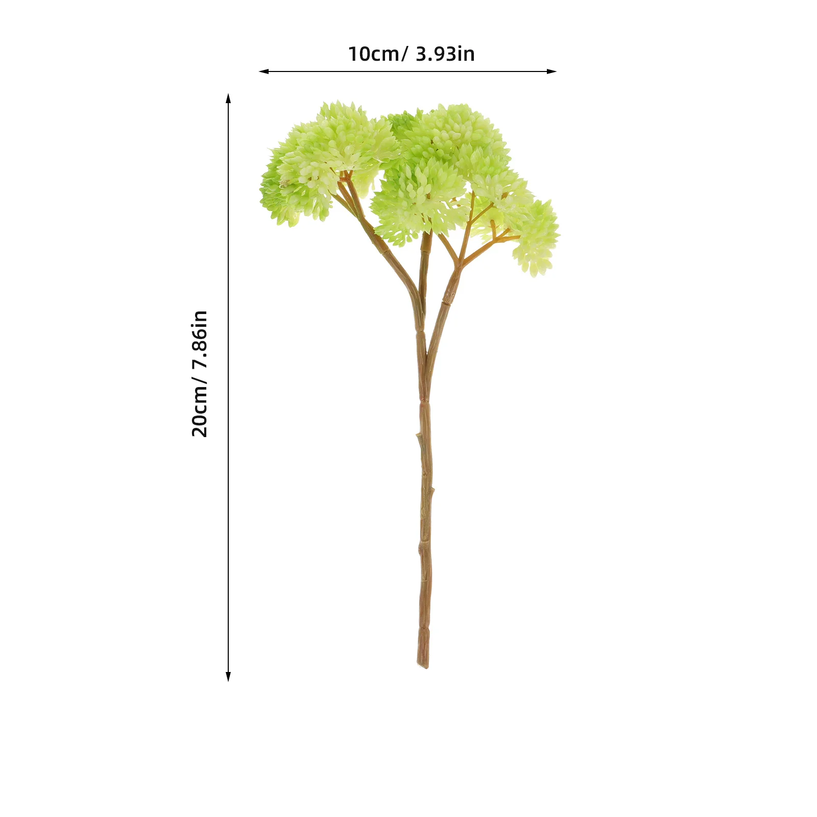 نباتات عصارية صناعية واقعية غير بوعاء سيقان خضراء صغيرة لديكور المنزل الداخلي والخارجي ترتيب إكليل قطعة مركزية للحديقة
