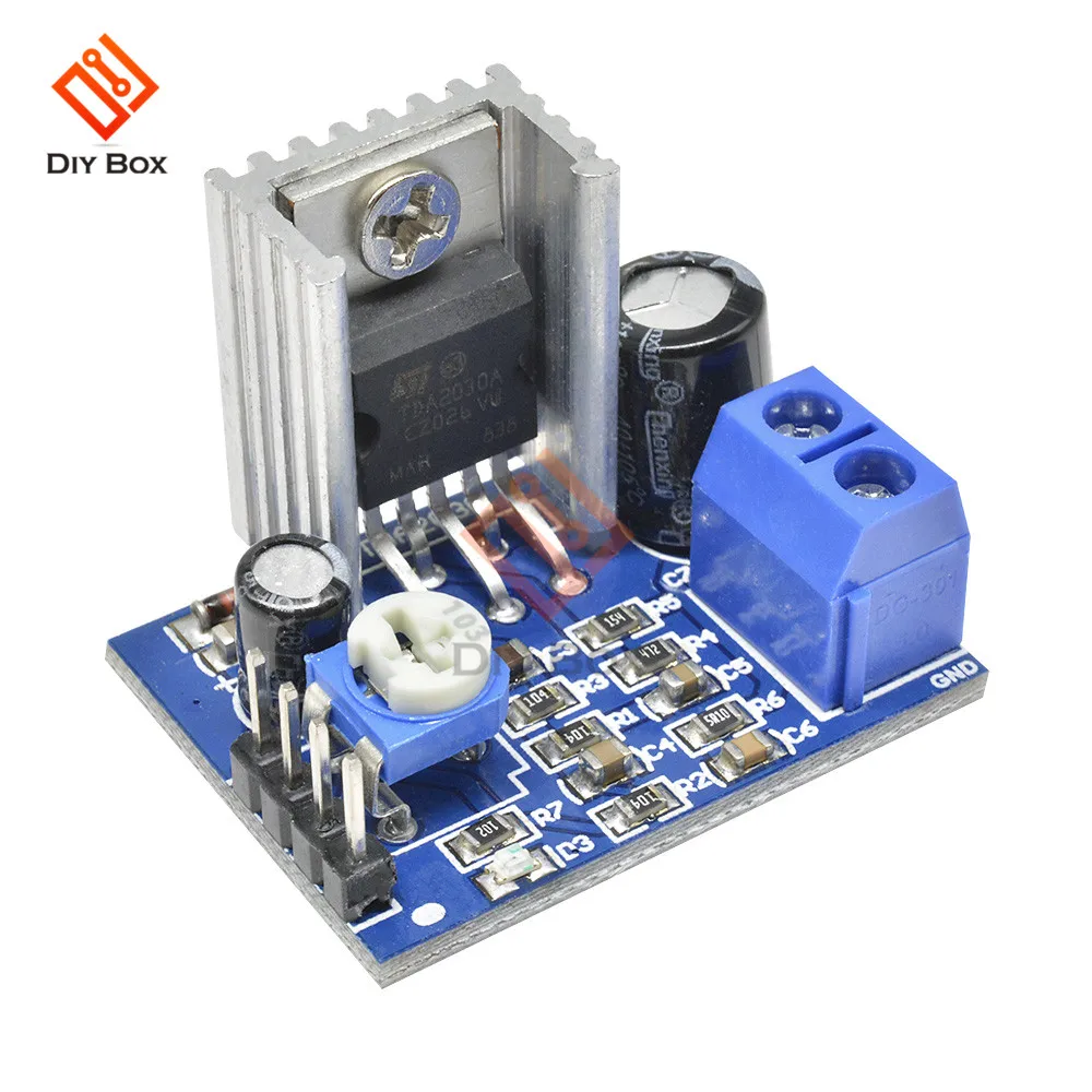 TDA2030 Mono Amplifier Board 18W DC 6-12V Mini Audio AMP Sound Board for Home Speakers DIY Kit