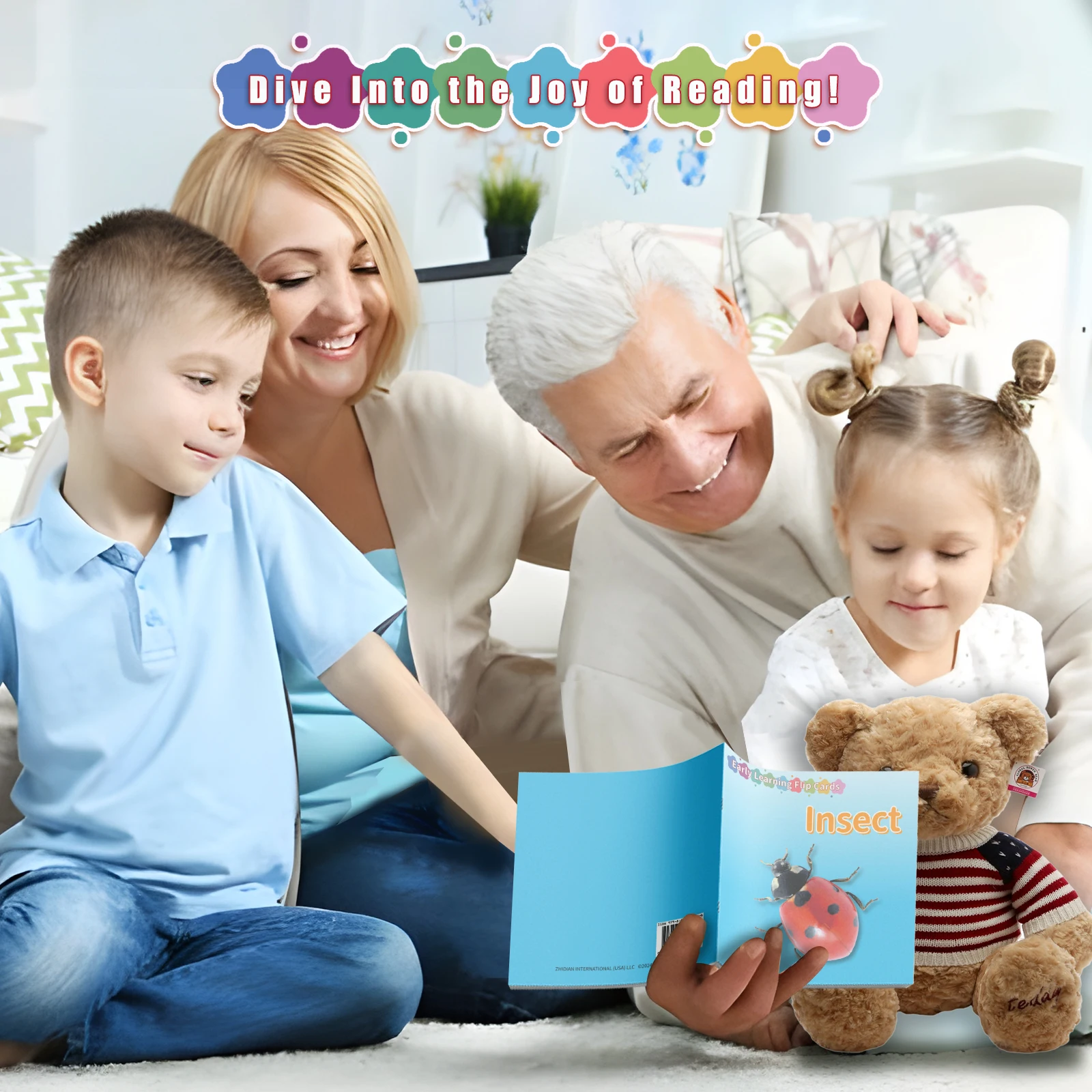 Insect Theme Card Book - Lively Knowledge Card Book for Early Learning, Educational Cards