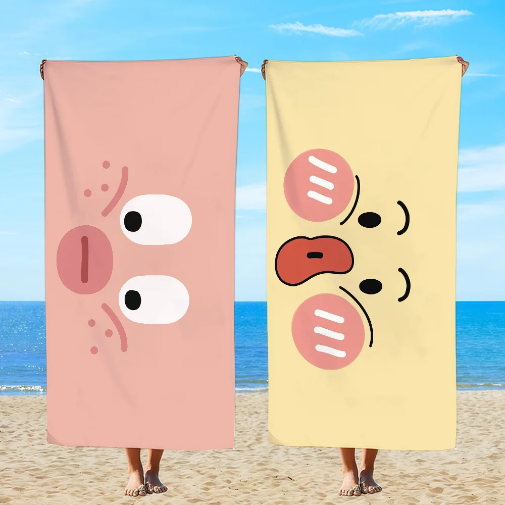 Funny Cute E-expressionS Cartoon Towel Beach Oversized Soft Ultra Absorbent Quick Drying Large Pool Travel Camping Bathroom