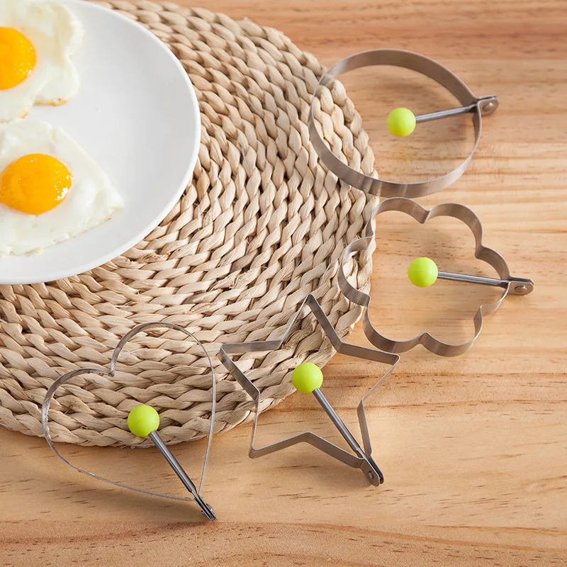 New Stainless Steel Fried Egg Mold Heart Pancake Maker Breakfast Baking Omelette Rings Cooking Tools Kitchen Accessories Gadget - Detail 1