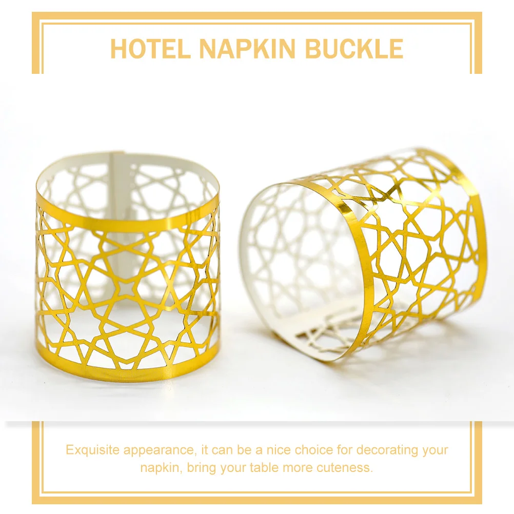 

50 Pcs Paper Napkin Ring Formal Rings Serviette Wedding Decor Table Decorations Compact Buckle Dining Accessory