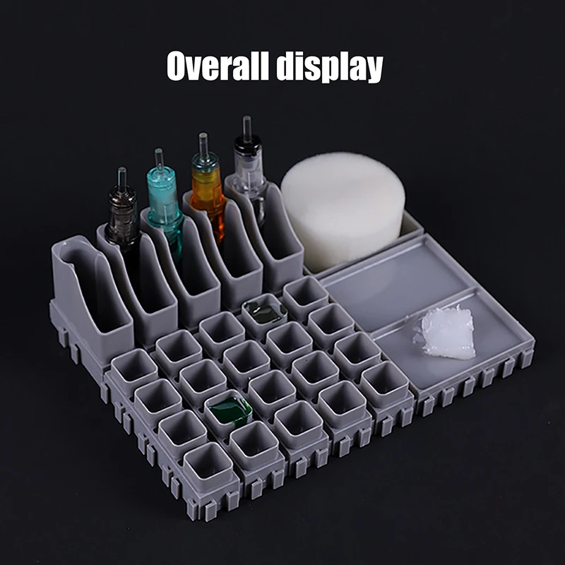 New Multi-Spliced Creative Design Ink Cup Tattoo  Holder ABS Tattoo Artist Desktop Storage Combinations Rack Tattoo Access