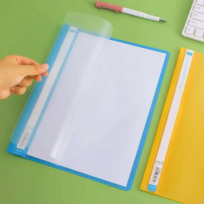 

5pcs A4 Project Folder Transparent Cover Presentation Document File Folder for Report Business School Office Supplies
