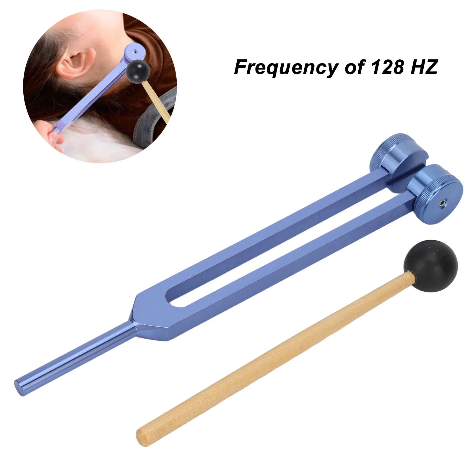 

Терапевтический камертон 128 Гц, камертоны для процесса краски, набор камертонов из алюминиевого сплава с шестигранным ключом, маленький молоток