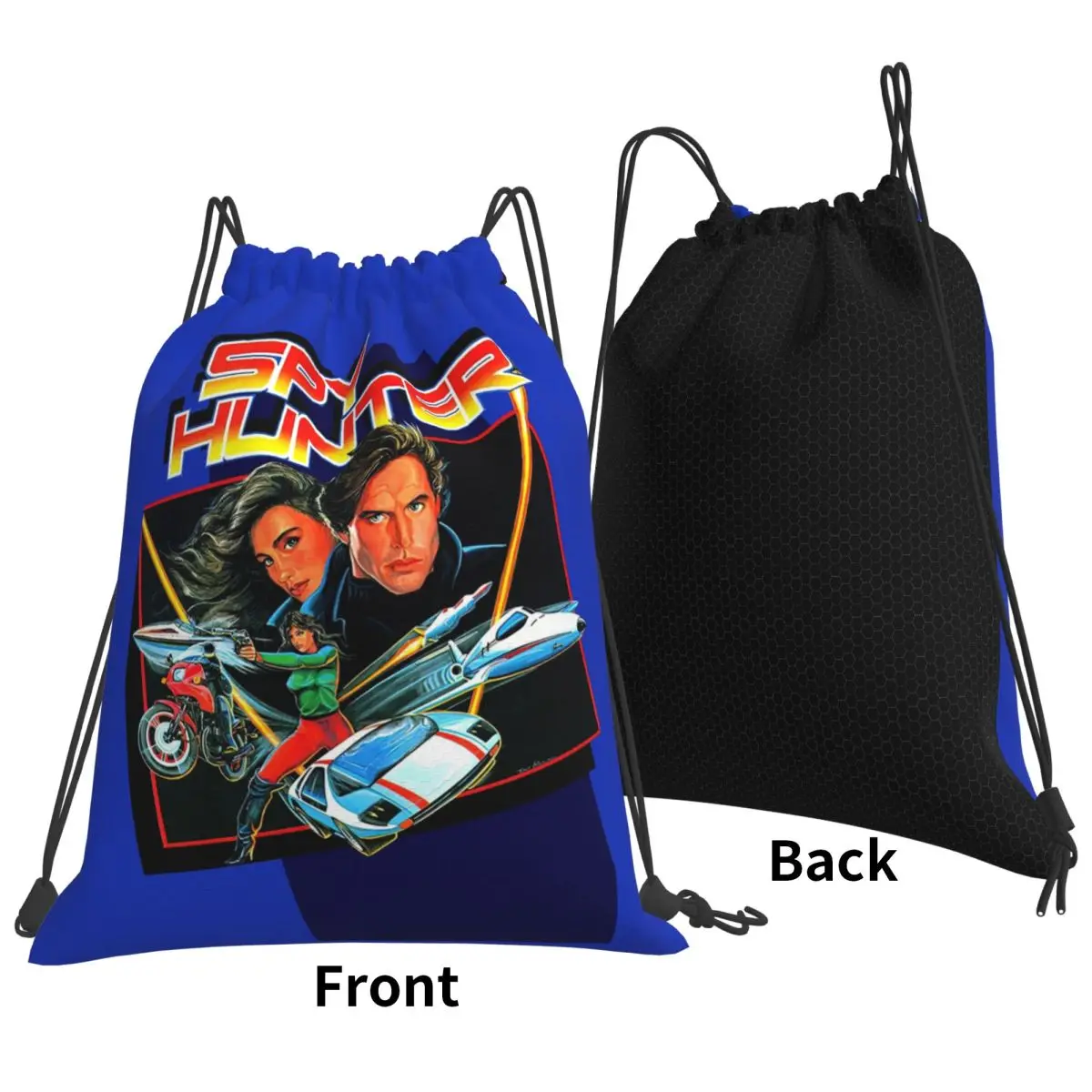 Spy Hunter Game Cover Backpacks Multi-function Portable Drawstring Bags Sports Bag Book Bags For Man Woman School