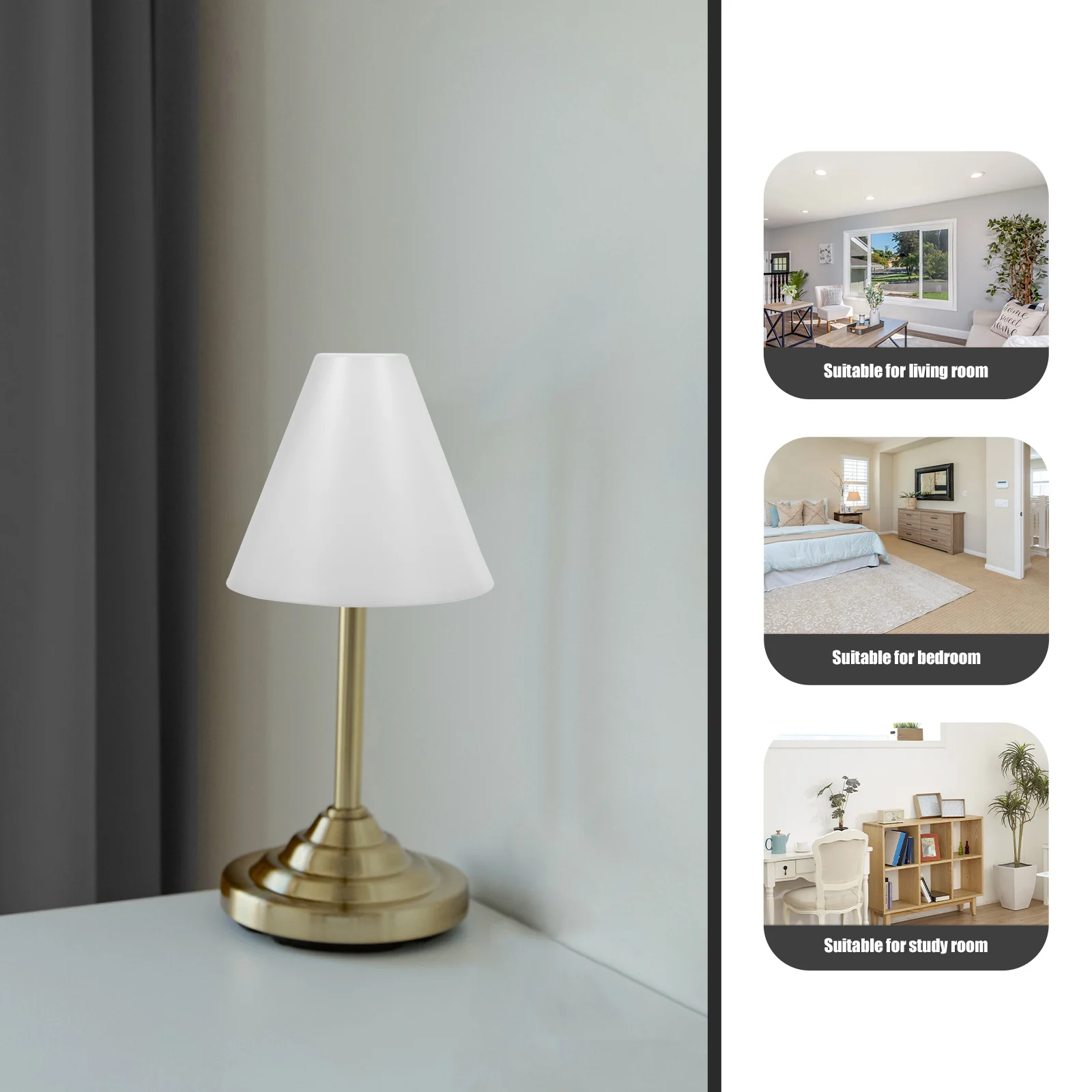 

1pc Retro Desktop Lampshade Small Metal Lamp Shade Decor Cover Iron Crafted Compact Lightweight For Home Office Hotel