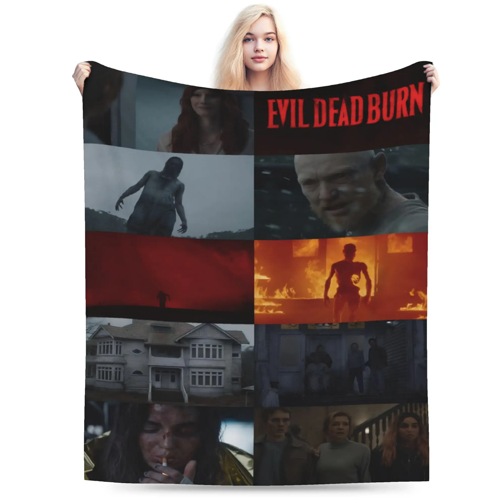 Evil Dead Burn Throw Blanket for Couch  Fuzzy Soft Plush Blanket 50x60 Inch Multiple Sizes Bedspread for All Seasons
