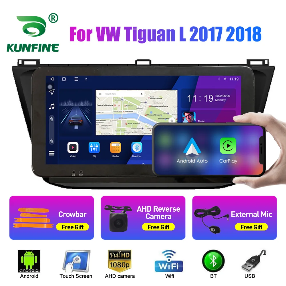 

Car Radio For VW Tiguan L 2017-2018 Octa Core Android 10.0 Car DVD GPS Navigation Player Deckless Car Stereo Headunit Radio