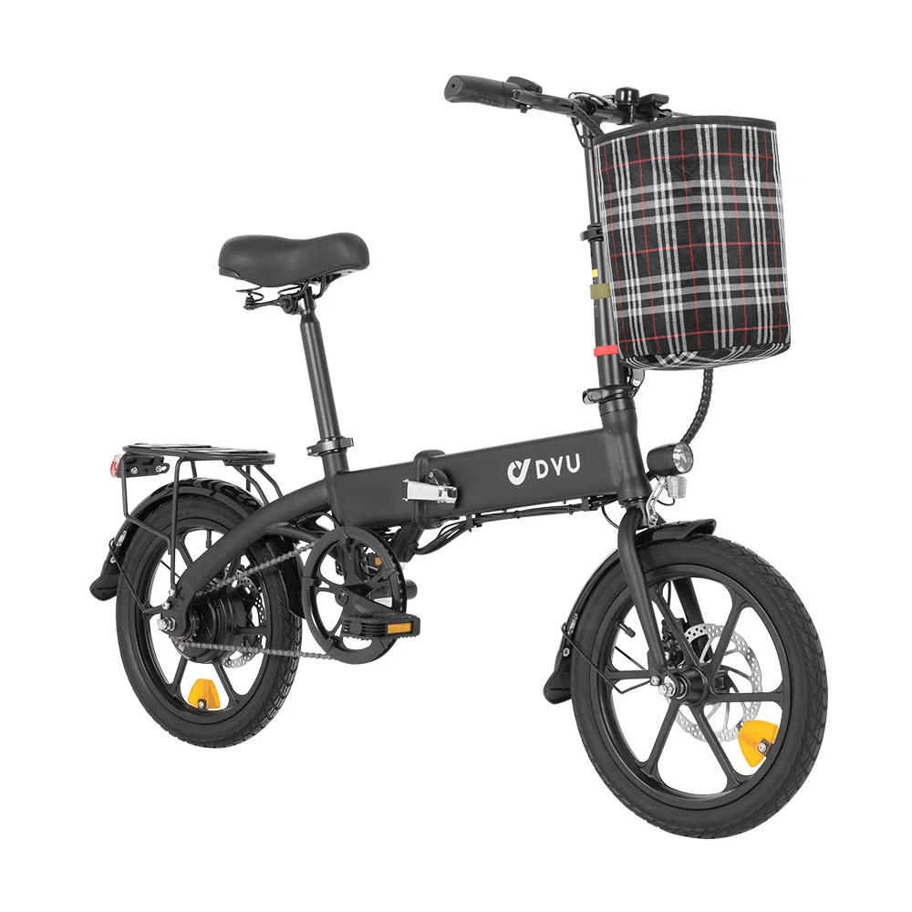 AliExpress NONE DYU A1F Pro Folding Electric Bike 250W Motor City Ebike 36V7.5Ah Battery Electric Bicycle 16 Inch tire Women's Commuter E-bike