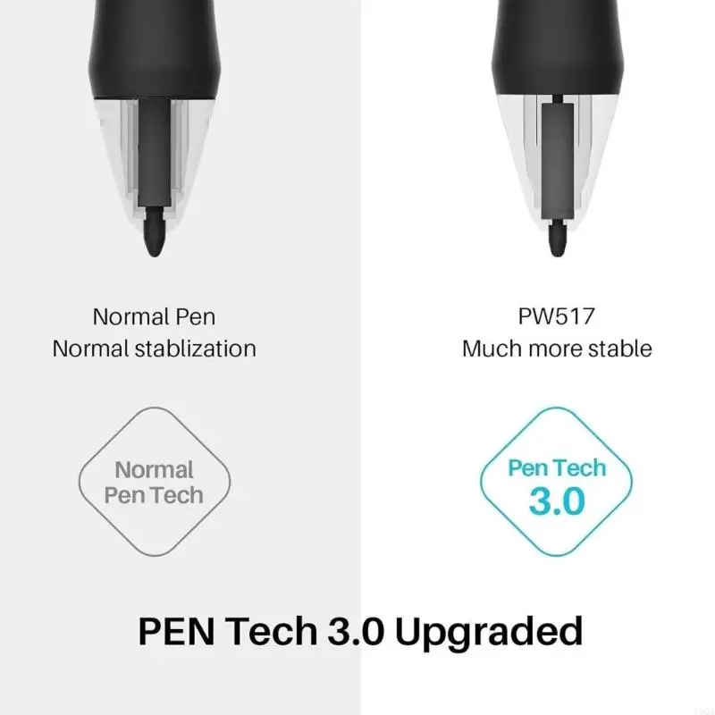 19QA 10pcs Penggantian Pena Sensitif NIB untuk PW517 untuk Kamvas 12/13/16/22