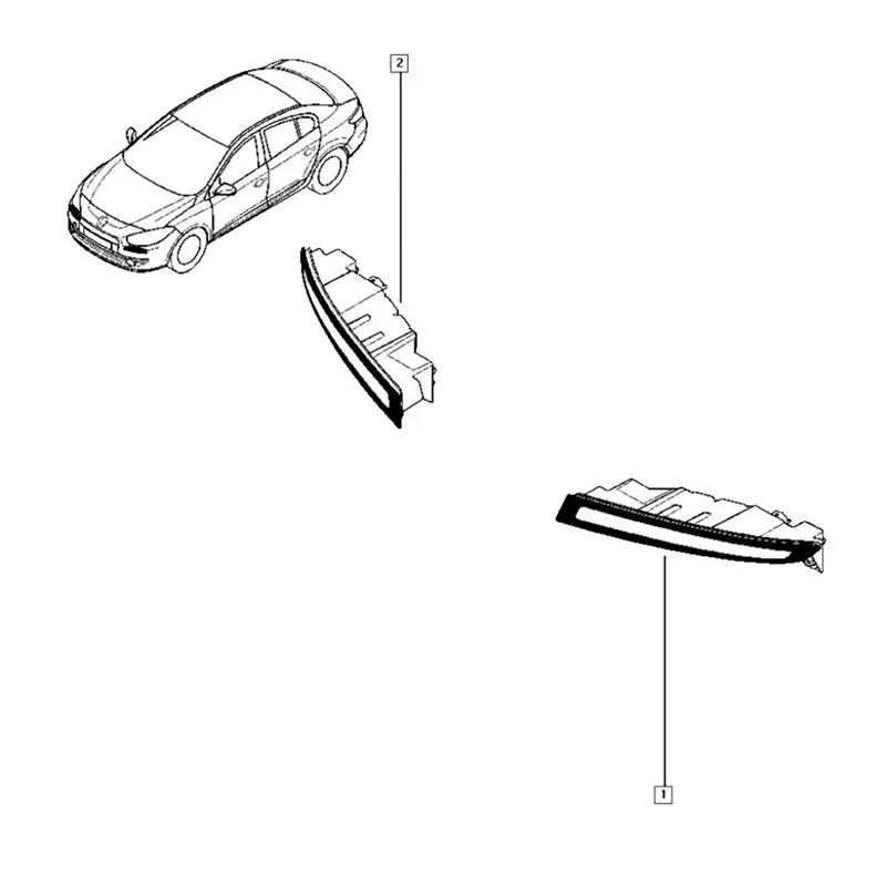Leading-2X Left Front Fog Lamps Daytime Running Light 266005986R For Renault Fluence Models 2014+ Car LED Fog Light Driver