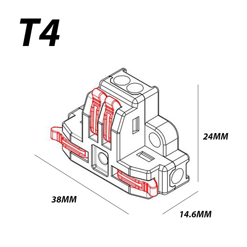 T Type Wire Connectors Quick Splitter Universal Wiring Cable LED Distribution Terminal Push-in Fast Power Electrical Connector