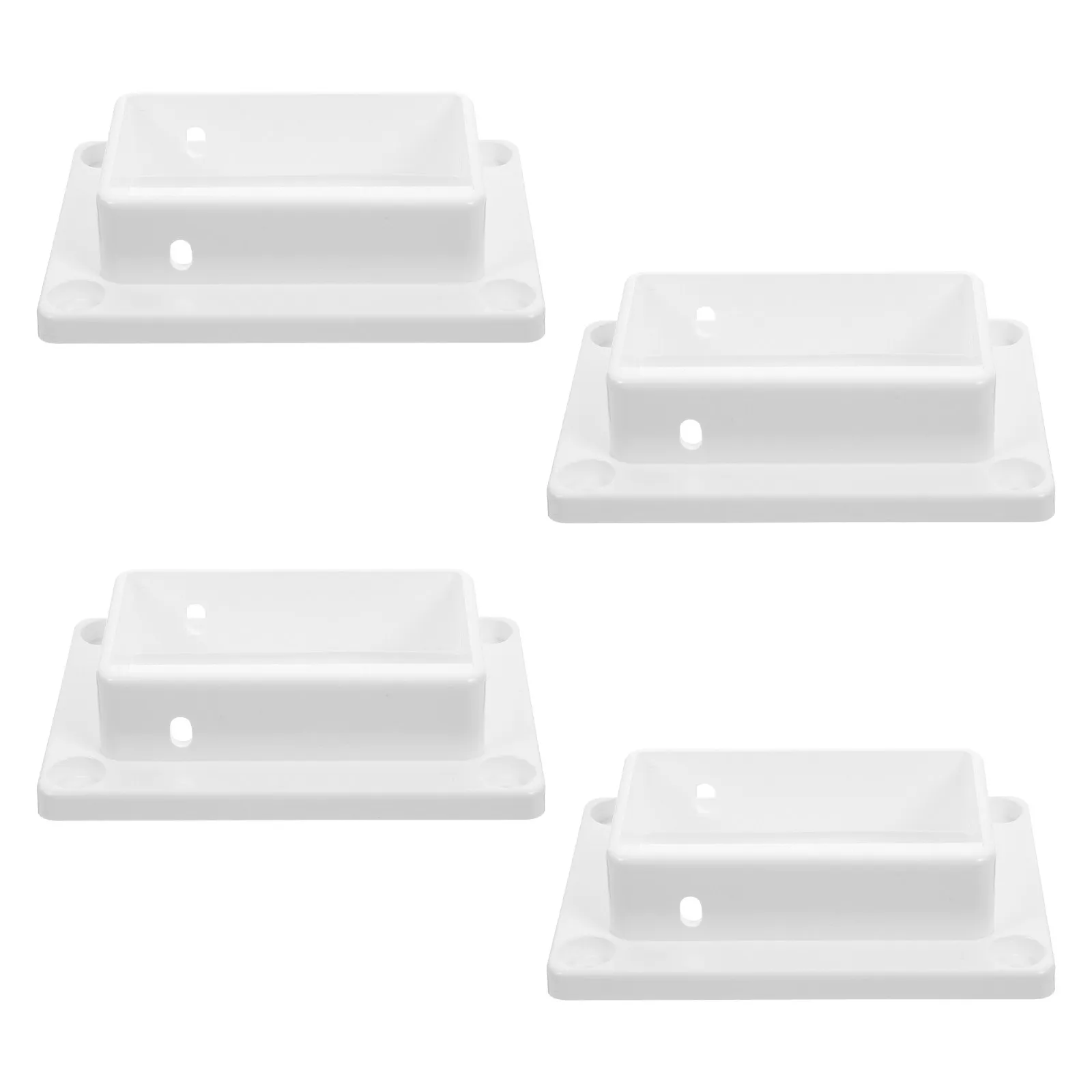4Pcs Pvc Vinyl Deck Brackets Vinyl Fence Rail Brackets Railing Mounting Brackets Between Deck Railing Bracket Connector And Post
