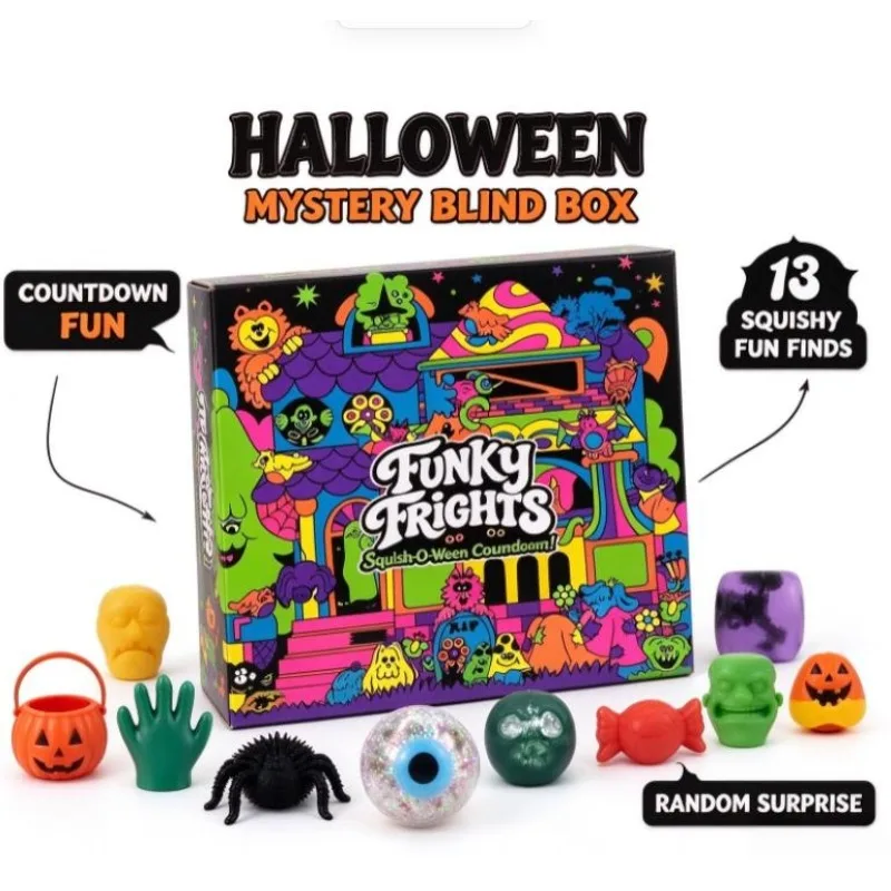 New Christmas Countdown Arrival Calendar 24 Grid Surprise Blind Box Stress Relieving Toy Children Adult New Year's Festival Gift