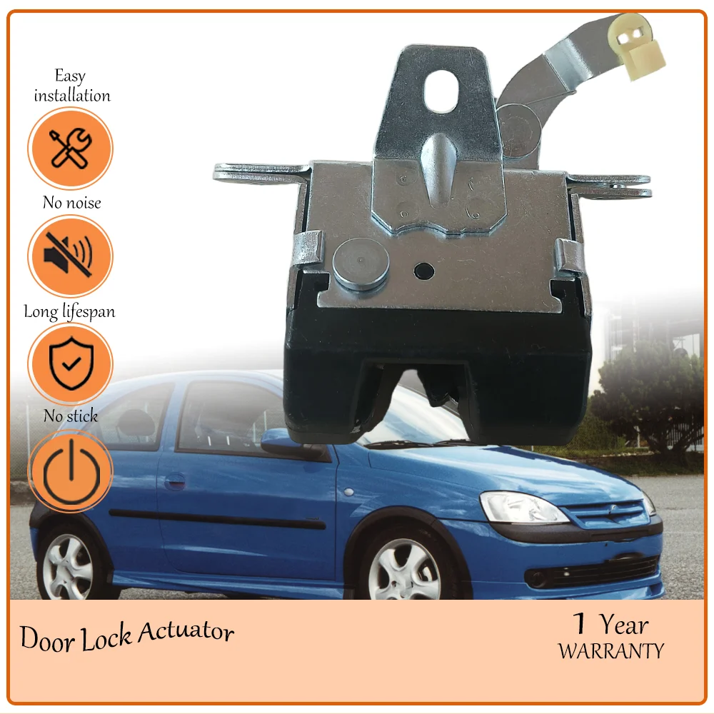 

Exquisite Silver Chrome Car Exterior Door Handle, Robust Lid Lock Actuator Compatible With Opel Corsa C 2000-2006 oem 90534769