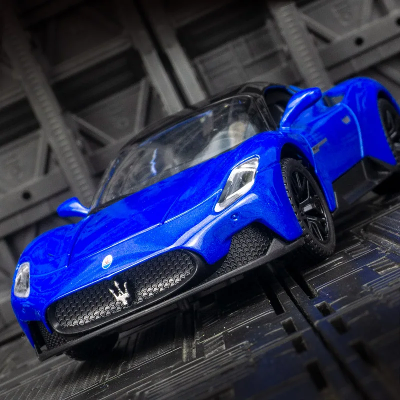 1:32 simulación Maserati MC20 supercoche de aleación modelo coche, puertas y capó del motor, maletero se puede abrir, regalo de retorno de luz y sonido
