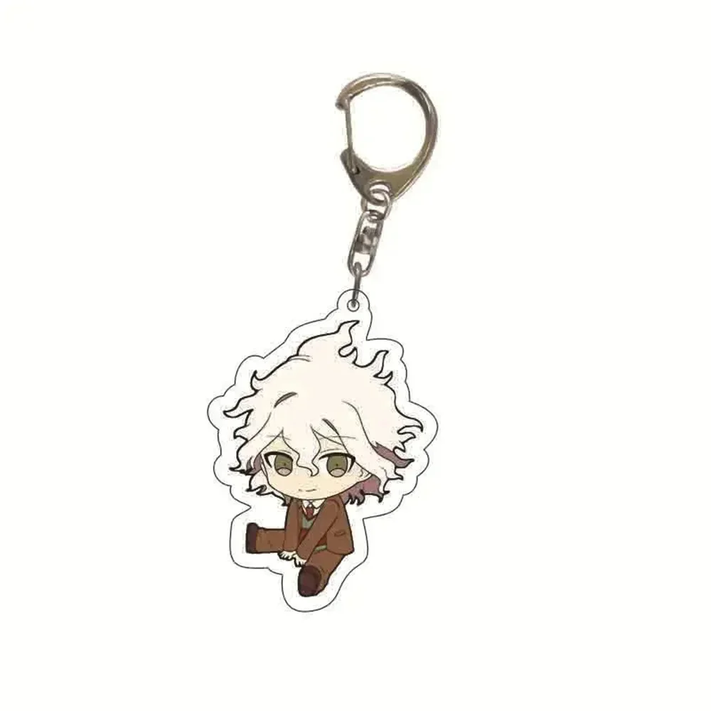 Popular Anime Danganronpa Keychain Cosplay Kirigiri Kyoko Naegi Makoto Pendant Arcylic KeyChain Bag Jewelry Wholesale Gifts