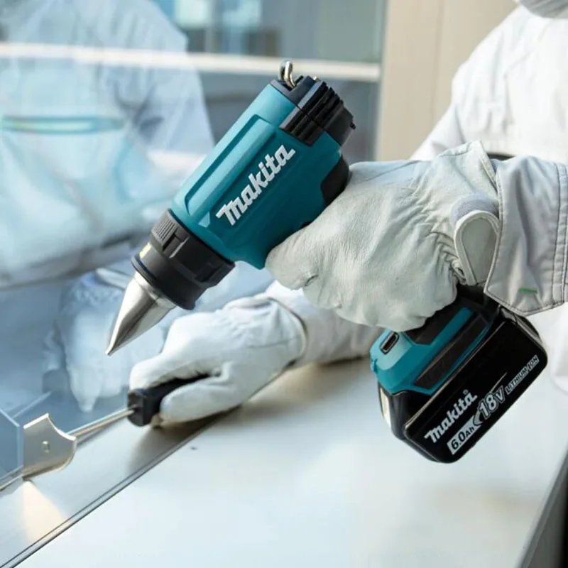 Imagem -05 - Makita-pistola de ar Quente Recarregável Lítio 18v Alta Potência Filme sem Fio Soldagem Plástica Cozimento Encolhimento 550 ° c Dhg181