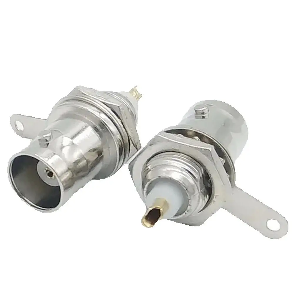 10PCS BNC Female Connector Chassis Panel Mount CCTV Monitor Accessories BNC Nut Bulkhead Solder Connector