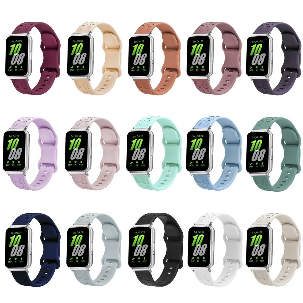 สายนาฬิกาข้อมือซิลิโคนแบบนิ่มสำหรับ Samsung Galaxy Fit3อุปกรณ์เสริมสายนาฬิกาข้อมืออัจฉริยะสำหรับเล่นกีฬา