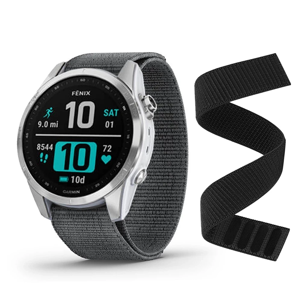20 22mm 26mm Haken und Schlaufe Nylon band für Garmin fenix 7x7 7s/epix gen 2/6 6x pro 5x plus/instinct/d2 mach 1/tactix Uhren armband