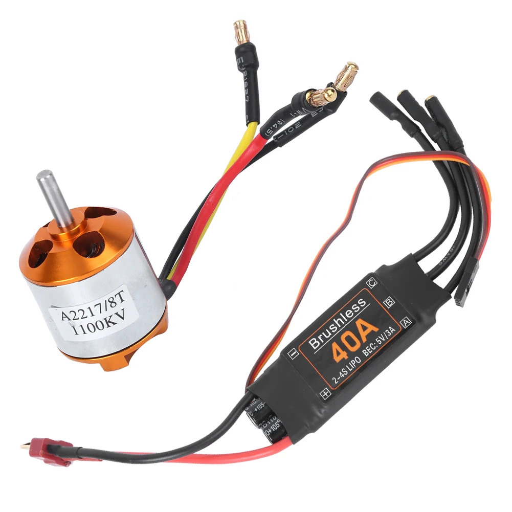 A2217 1100KV Brushless Motor 40A ESC SG90 9G Micro Servo 1060 Propeller for RC Plane