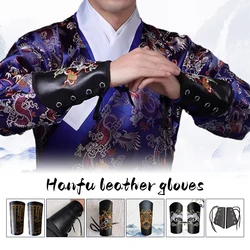 1 Pair Chinese Style Martial Arts Hanfu Wrist Guard Medieval Cosplay Armor Arm Viking Knight Gauntlet Wristband Accessories