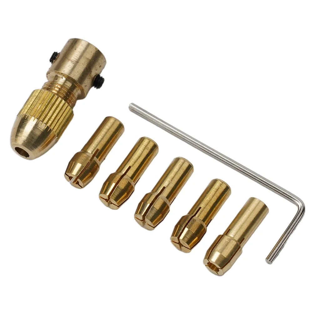 Chucks Adapter Drill 2.35/3.17/4.05/5.05mm Brass Collet Drill Collet For Use With Hand Drills For Motor Shaft