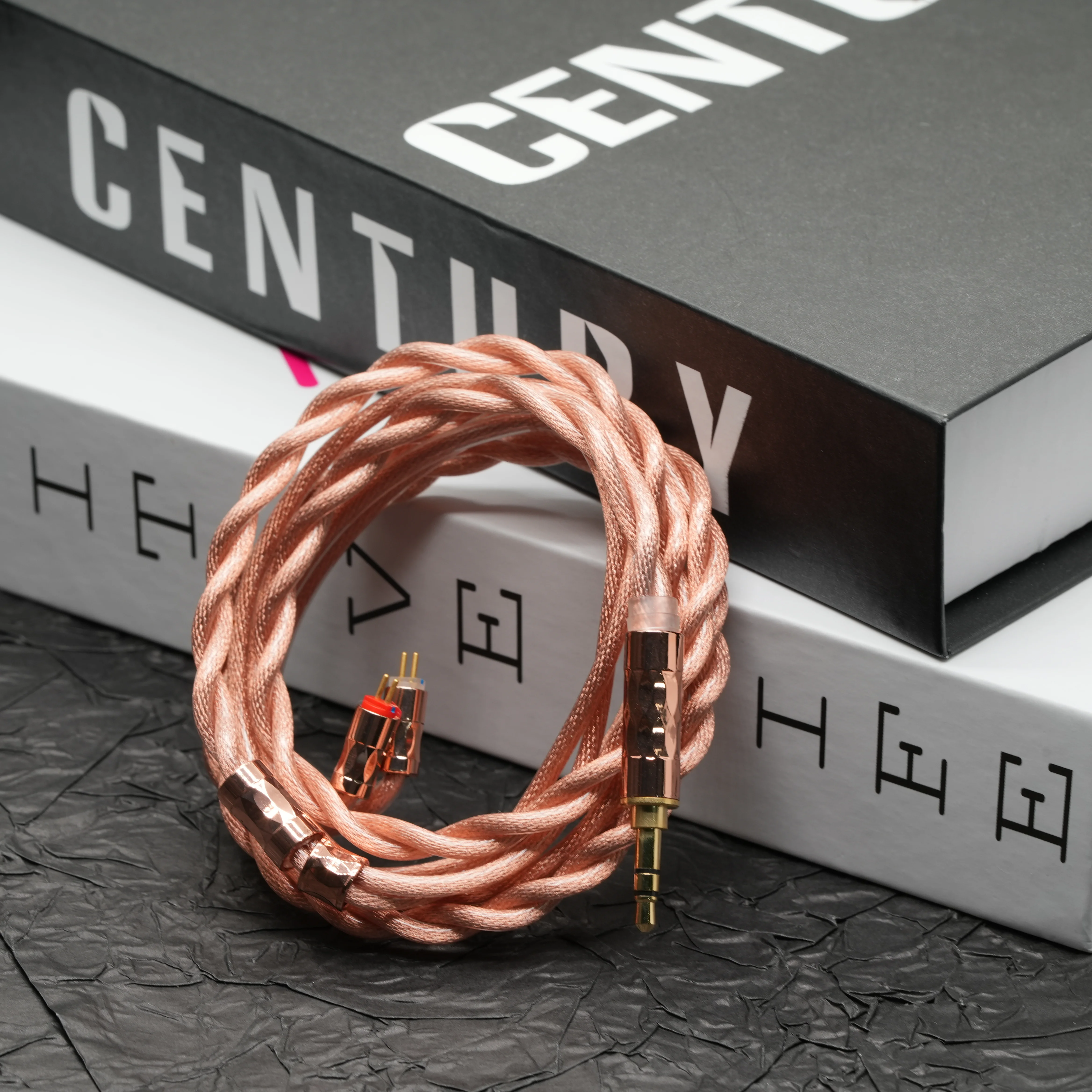 XINHS 2-Core Braun Kupfer Silber Gemischt Koaxial HIFI Kopfhörer Upgrade Kabel 0,78mm MMCX Für TINHIFI T3 Plus IEM – Detail 1