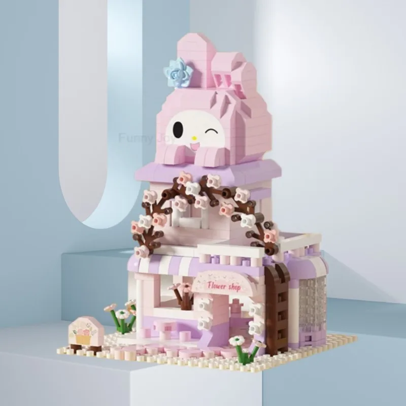 Kurome Cinnamoroll Hello Kitty Stitch Block Character Geassembleerd model Mickey Mouse Bouwstenen Poppen Speelgoed Kinderen Cadeau