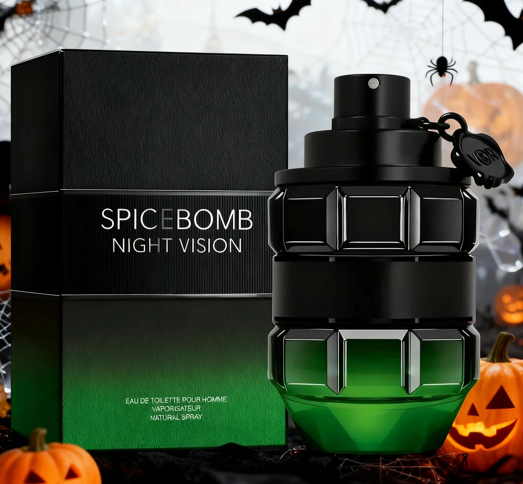 

Luxury Spicebob Men's perfume -3.4oz/100ml | Warm amber and vanilla fragrance | Attractive green bottle | Perfect gift for Vale