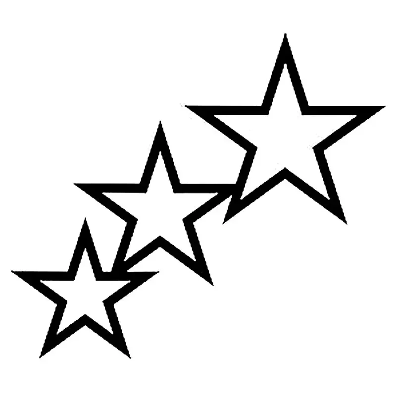 

Personality Five Pointed Star Beautiful Car Styling Sticker Car Sticker Motorcycle Vinyl Sticker, 10cm