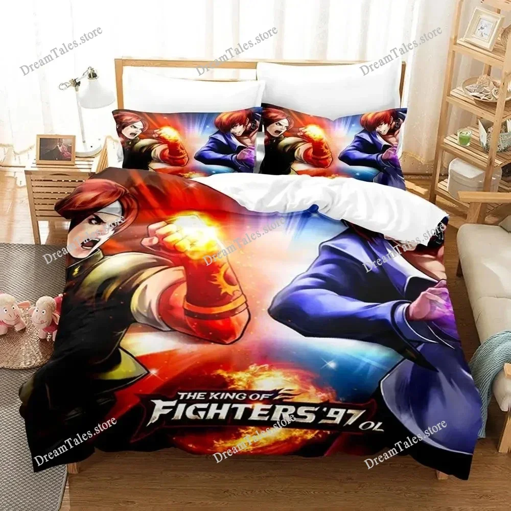 

Game The King of Fighter Bedding Set Boys Girls Twin Queen Size Duvet Cover Pillowcase Bed Kids Adult Home Textileextile