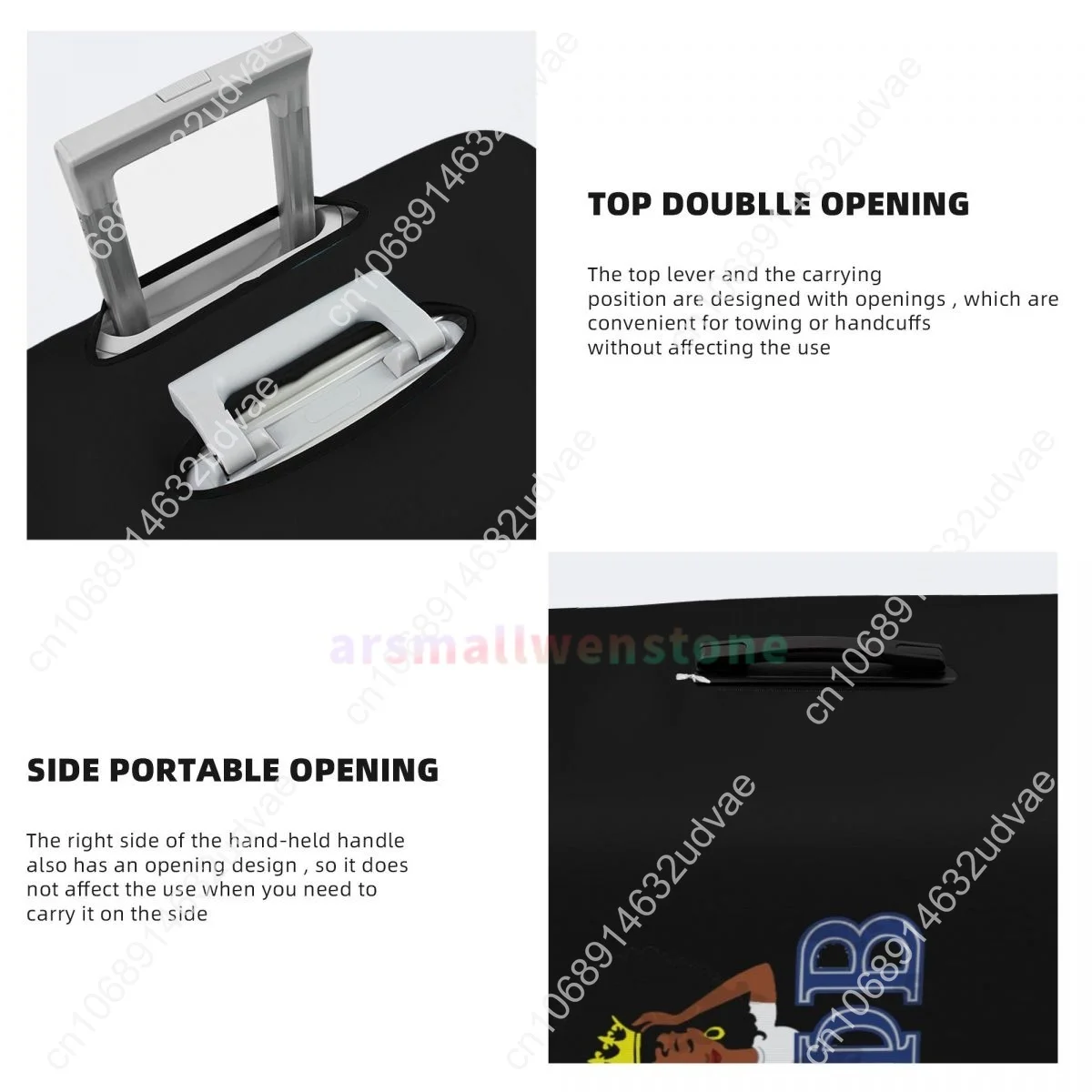 Zeta phi beta capa de bagagem protetor de mala engrossar elasticidade poeira coberta anti-risco capa protetora 18-32 Polegada