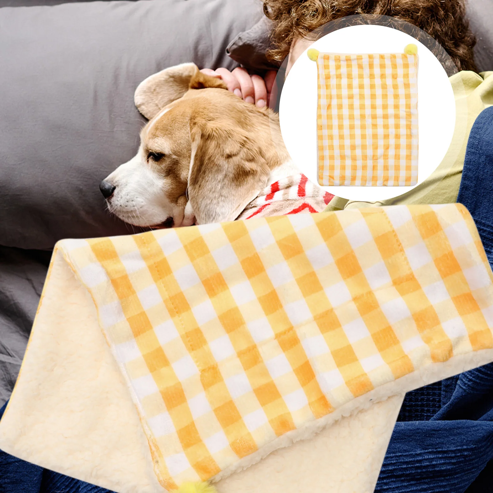

1pcs Warm Flannel Pet Bed Mat Cozy Sleeping Nest For Dogs Cats Winter Warm Cushion Fleece Dog Bed Portable Cat Sleeping Pad Safe