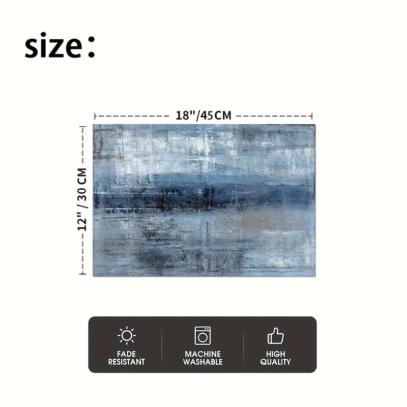 4pcs Blue Abstract Art Placemat Set Modern Table Decor Place Mats For Dining Room Kitchen Home Decorative Accessories