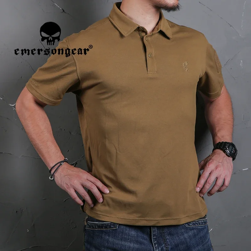 Emersongear Blue Label Sports POLO Shirt Quick Dry Soft Elastic T-Shirt Tshirts Outdoor Hiking Hunting Fishing Style Tops Tee