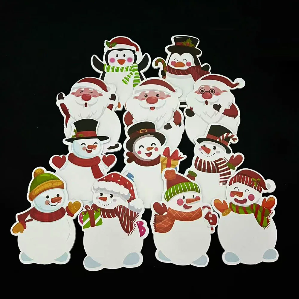 12 Pcs Sticky Notes Cute Sticky Memo Pads Sticky Note Christmas Accessories Office Student Message Notebook Stationery