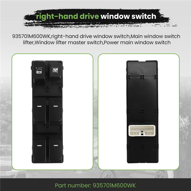 Right Hand Drive RHD Power Main Window Switch Glass Window Lifter Main Switch For Kia Cerato 935701M600WK-A67F