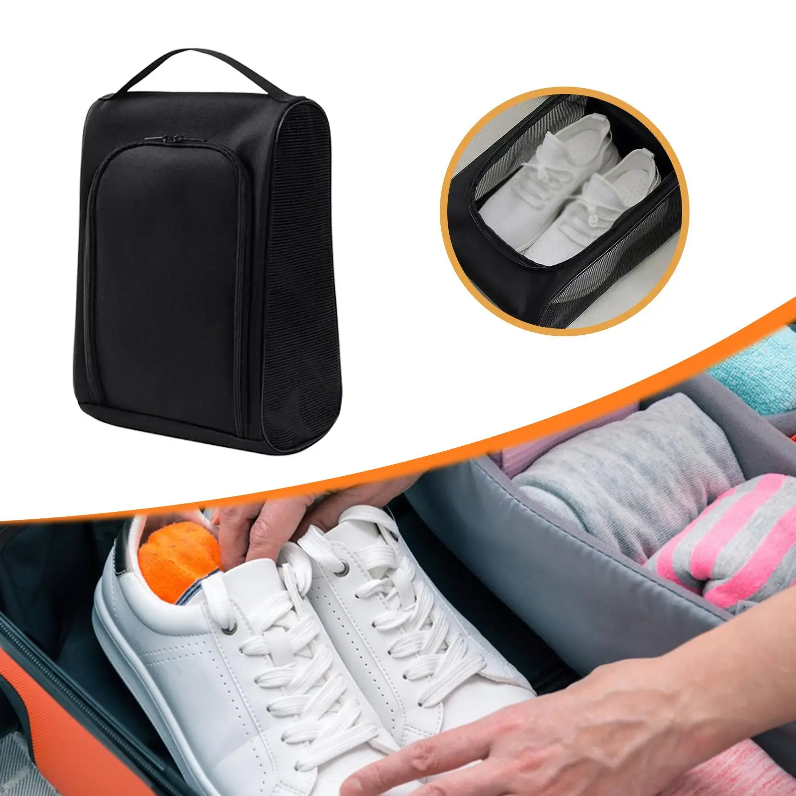 Golf Shoes Bag Lightweight Breathable Carrier for Cycling Football Rugby